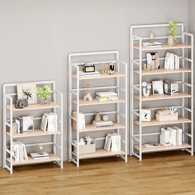 No Assembly Folding Bookshelf, 5 Tiers Collapsible Book Shelf - Image 5