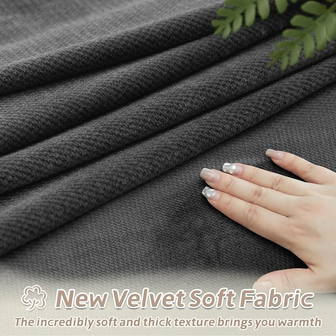 Arfntevss Sectional Recliner Couch Covers Velvet Washable Corner Sectional Sofa - Image 4
