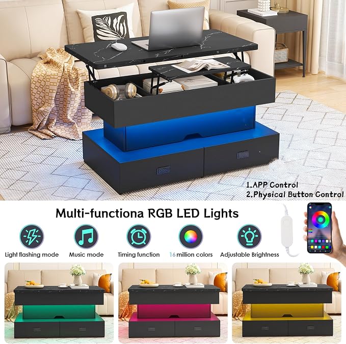 Turosur Lift Top Coffee Table - Image 6
