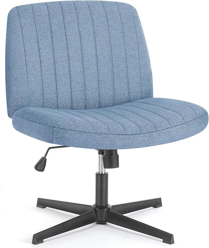 OLIXIS Criss Cross Legged Chairs Armless No Wheels Wide Seat Height Adjustable by OLIXIS