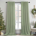 Christmas Sage Green Curtains 108 Inches Long by Pitalk