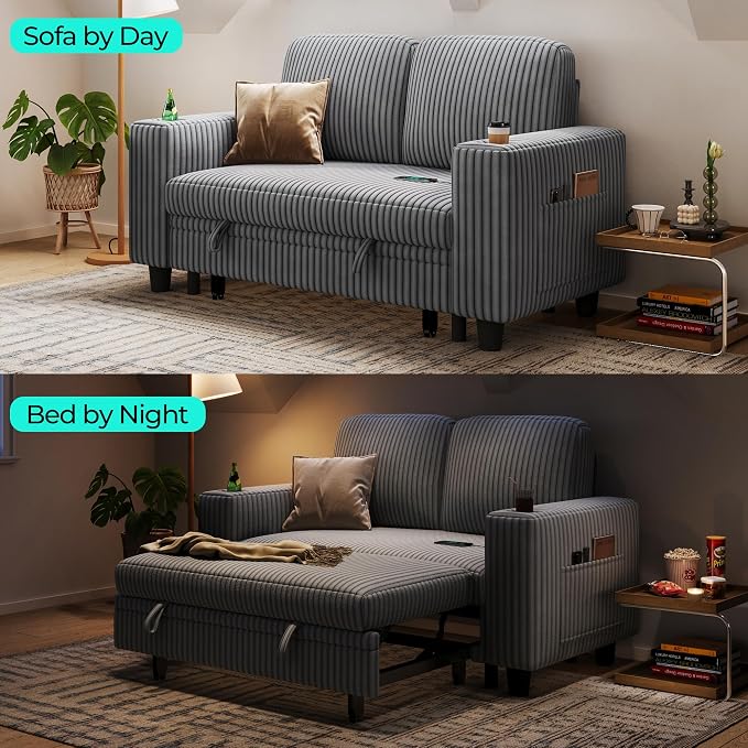 LINSY HOME Sectional Sleeper Sofa Pull Out Couches - Image 4