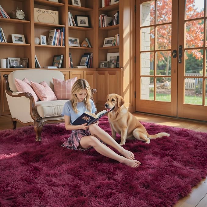8x10 Area Rugs for Living Room Bedroom, Large Area Rug Shaggy Carpet Soft Plush - Image 3