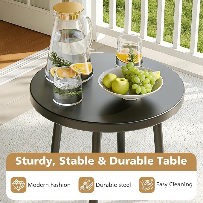 Jing's Villa 3-Piece Outdoor Bistro Set - Image 8