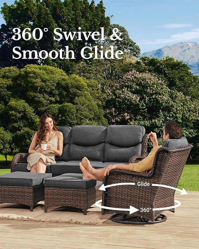HILLGA Luxury High Back Patio Furniture Set - Image 3