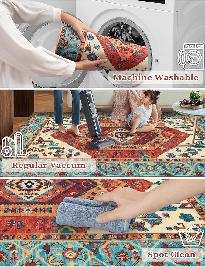 SERISSA Boho Washable Runner Rug - Image 2