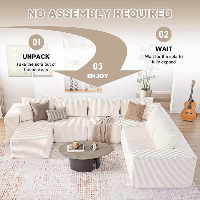 Boneless Couch, Cloud Couch Sectional, Modular Sofa - Image 5