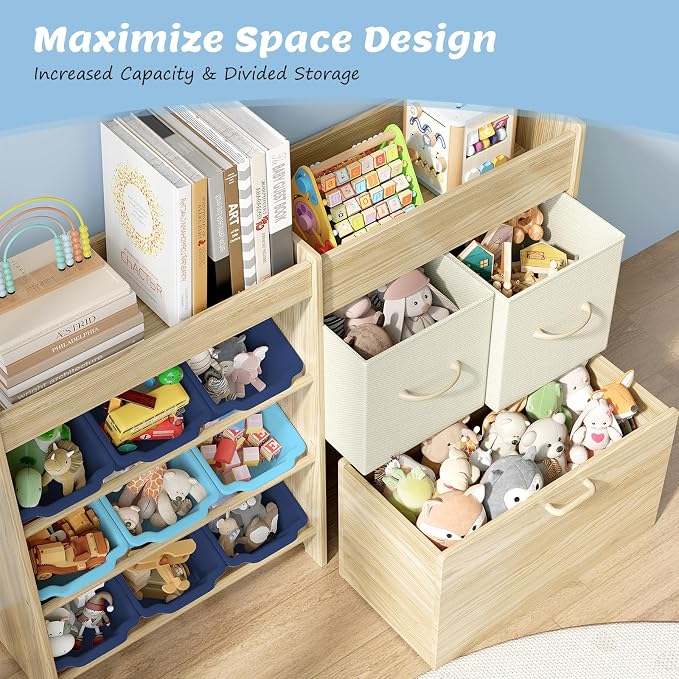 EXPERLAM Toy Storage Organizer for Kids, 9-Bin Toy Organizer - Image 5