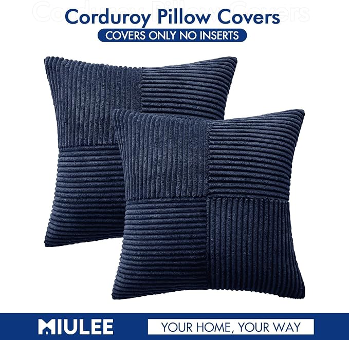 MIULEE Navy Blue Decorative Throw Pillow Covers 18x18 Inch - Image 6
