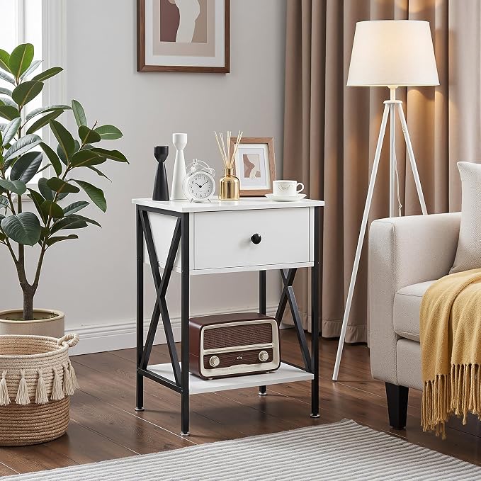 VECELO Nightstands Set of 2, Modern Bedside End Tables, Night Stands - Image 6