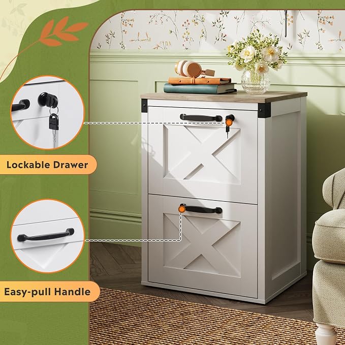 DEVAISE 2 Drawer File Cabinet - Image 6
