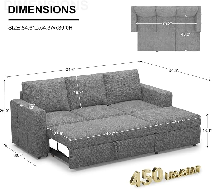 Belffin Modular Sectional Sleeper Sofa - Image 2