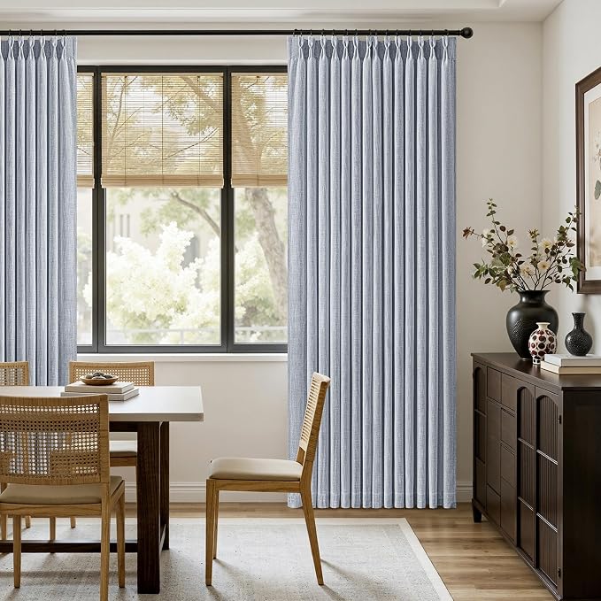MIULEE Pinch Pleated Thick Linen Curtains 90 Inches Long 2 Panels - Image 5