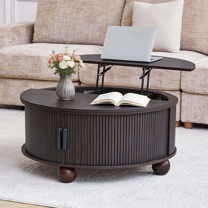 Round Lift Top Coffee Table - Image 6