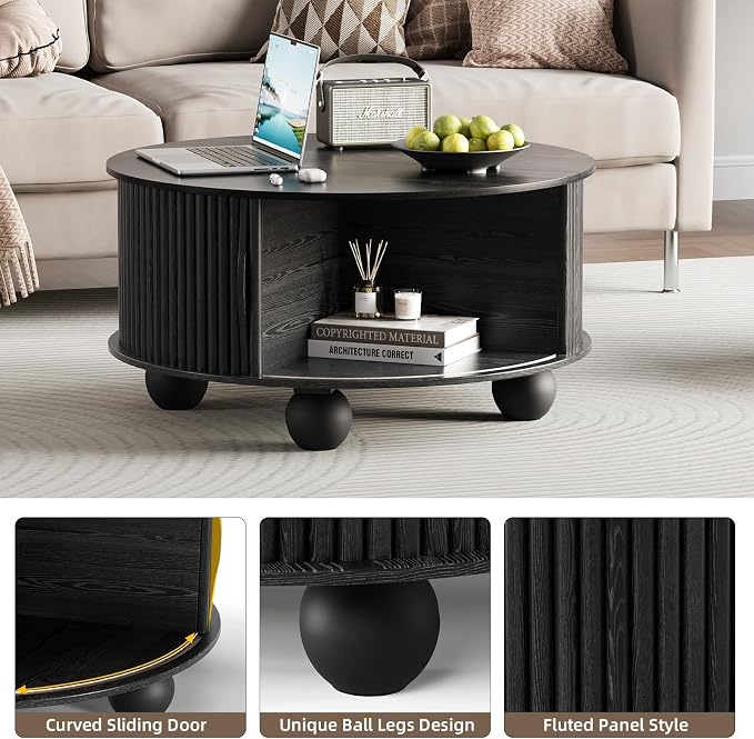 SULIVES Round Coffee Table - Image 3