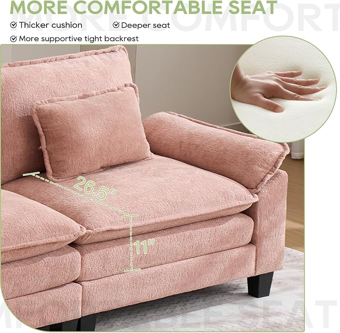 Oprisen 154" Modular Sectional Sofa, Comfy Cloud Couch Sectional Sofa - Image 4
