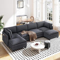 Vesgantti 143" U Shaped Modular Sectional Couch, Comfy Corduroy Upholstered by Vesgantti