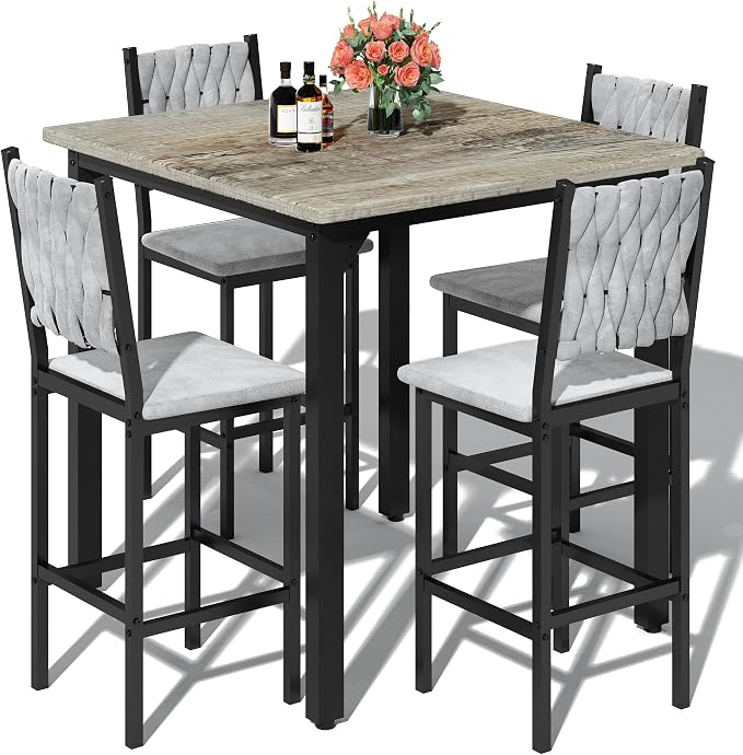AWQM 5-Piece Dining Table Set, Dining Table Set by AWQM