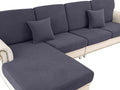 Couch Cushion Covers for Sectional Sofa L Shape Washable Separate Seat Chaise by LA+MEACK