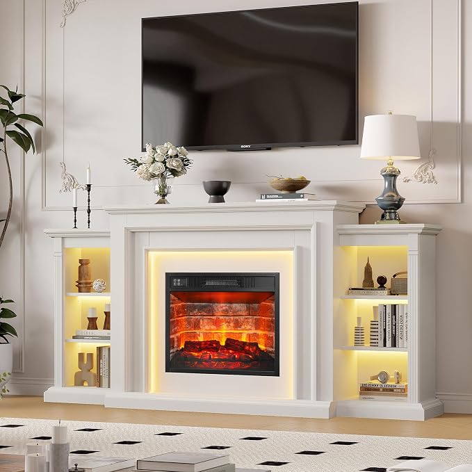 72" LED Lights Electric Fireplace - Image 6