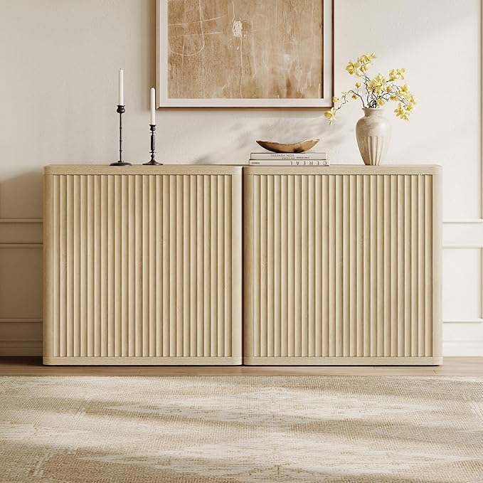 SICOTAS Buffet Cabinet with Storage Sideboard Accent Modern Credenza with Doors by SICOTAS