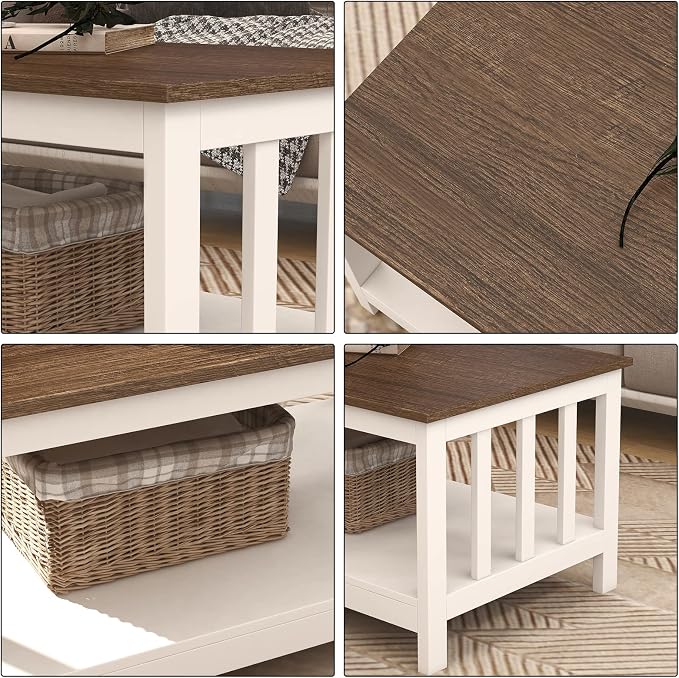 ChooChoo Farmhouse Coffee Table, 40 Inch - Image 5