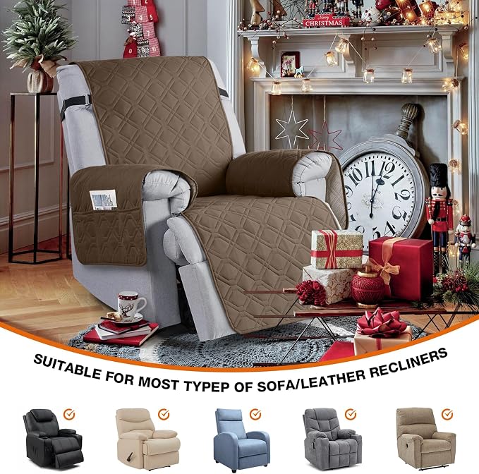 VANSOFY 100% Waterproof Recliner Chair Covers, Recliner Cover Non-Slip Dog - Image 4