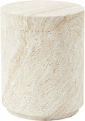 LeisureMod 14” Wide Round Side Table in Fiberstone by LeisureMod