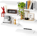 Bellsal White Engineered Wood Wall Shelf Set of 6, Living Room, Bathroom Storage by Bellsal