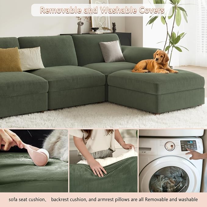 EASE MOOSE Oversized L Shaped Sectional Modular Sofa, Large U Shaped Sectional - Image 6