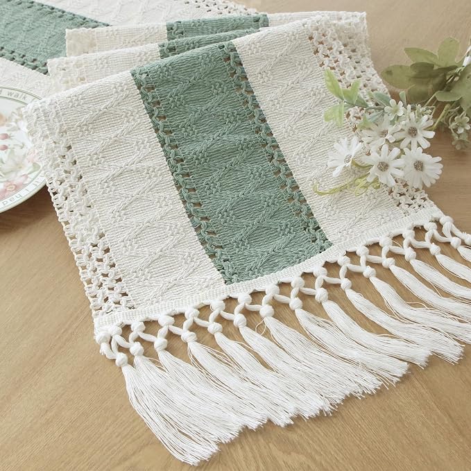 FEXIA Sage Green Table Runner 36 Inches Long by FEXIA