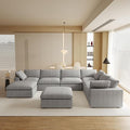 160" Cloud Sectional Couch, Overzised Down Filled Couch, 8 Seater Convertible by JACH