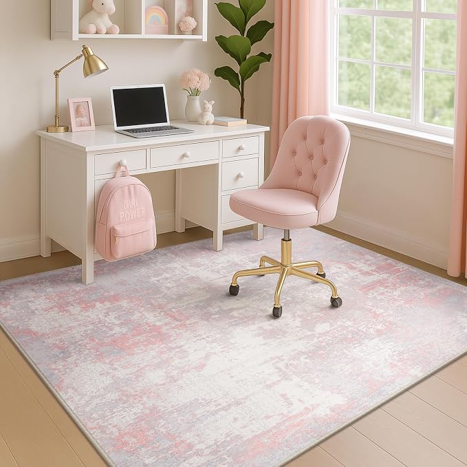 Washable Area Rugs 4'x6' Non-Slip Modern Abstract Soft - Image 9