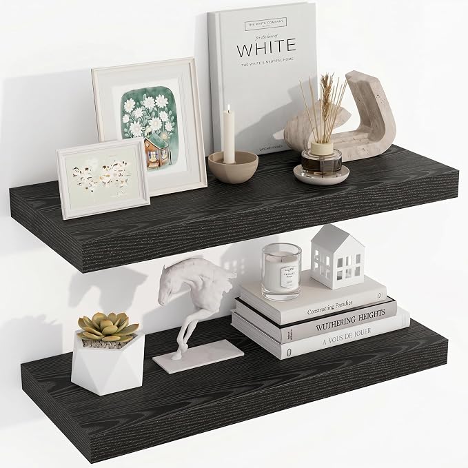 Acovy 24 Inch Floating Shelves, Wooden Shelves by Acovy