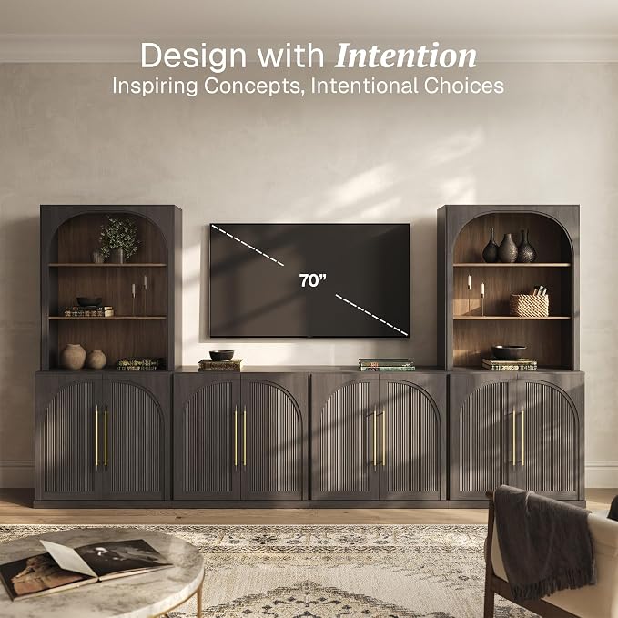 BELLEZE 6-Piece Modular TV Stand, Entertainment Center - Image 3