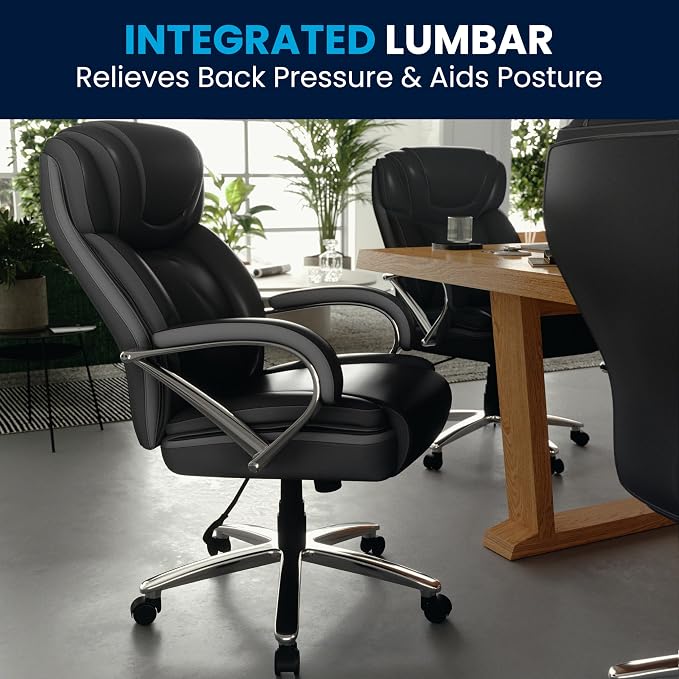 Flash Furniture HERCULES Series Big & Tall 500 lb. Rated Black LeatherSoft - Image 9