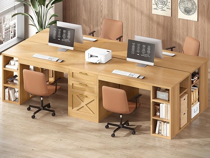 SEDETA Farmhouse 96.5" Computer Desk - Image 3