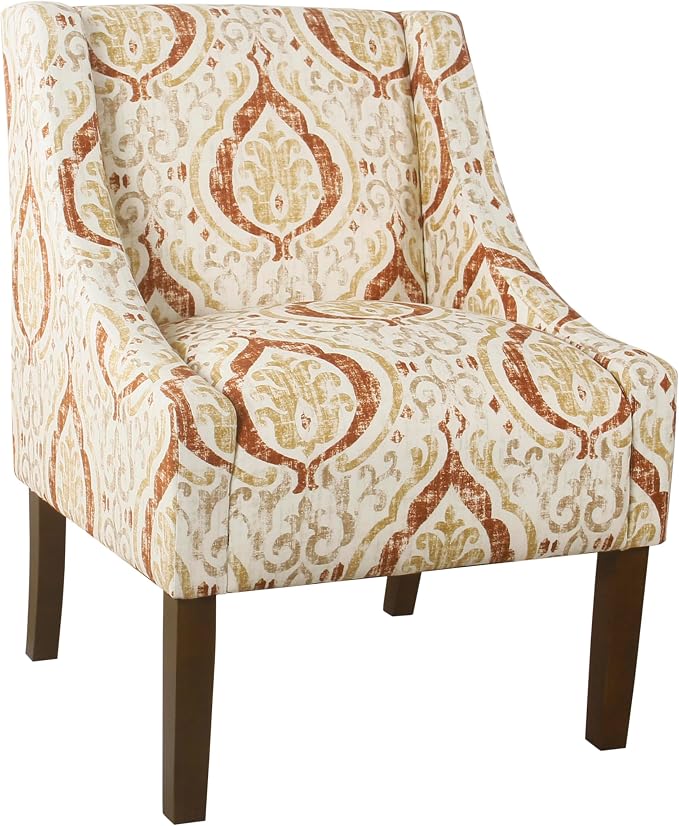 Homepop Home Decor | Upholstered Classic Swoop Arm Accent Chair | Accent Chairs by HomePop