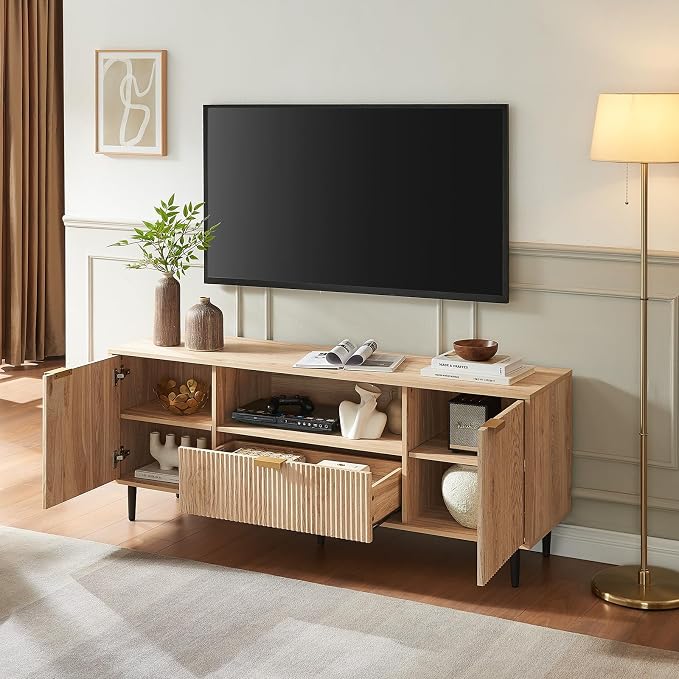 Okvnbjk Modern TV Stand for 65 Inch TV, TV Consoles for Living Room, Media - Image 2