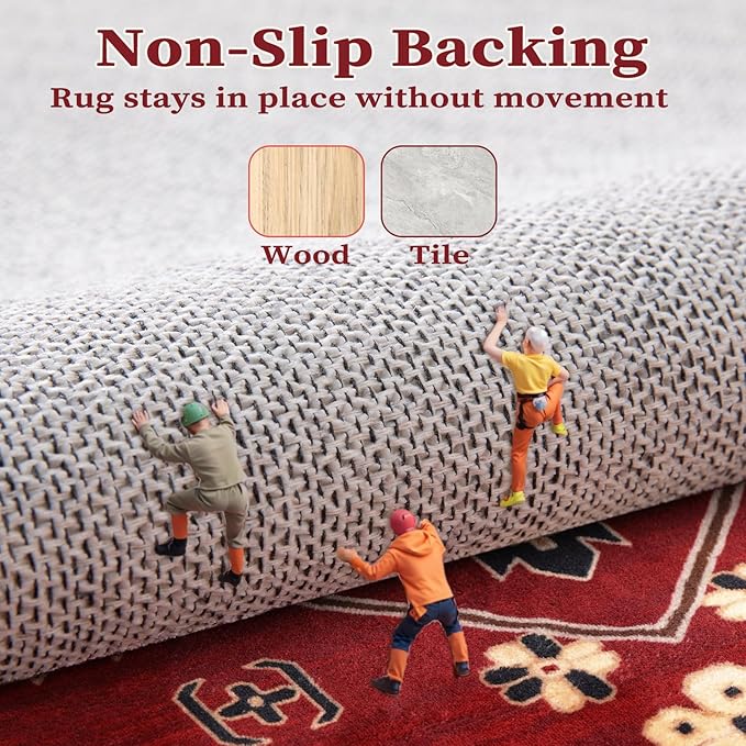 SERISSA 5x7 Boho Area Rug, Washable Non-Slip Rugs - Image 5