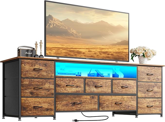 Huuger 63 Inch TV Stand for 65, 70 Inch TV, 11 Drawer Long Dresser by Huuger