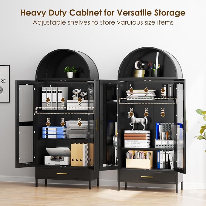 VEXPOR 73" Tall Arched Display Cabinet - Image 7