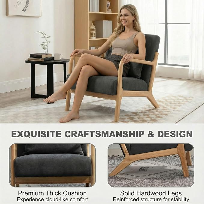 Set of 2 Mid Century Modern Accent Chair - Image 5