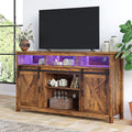 Farmhouse TV Stand for 65 inch TVs, Rustic Entertainment Center Cabinet by Bolonbi