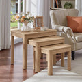 Joaxswe Farmhouse Nesting Tables Set of 3, Nesting Side Tables by Joaxswe