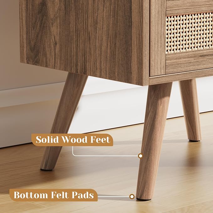 SUPERJARE 2 Drawer Night Stand - Image 7