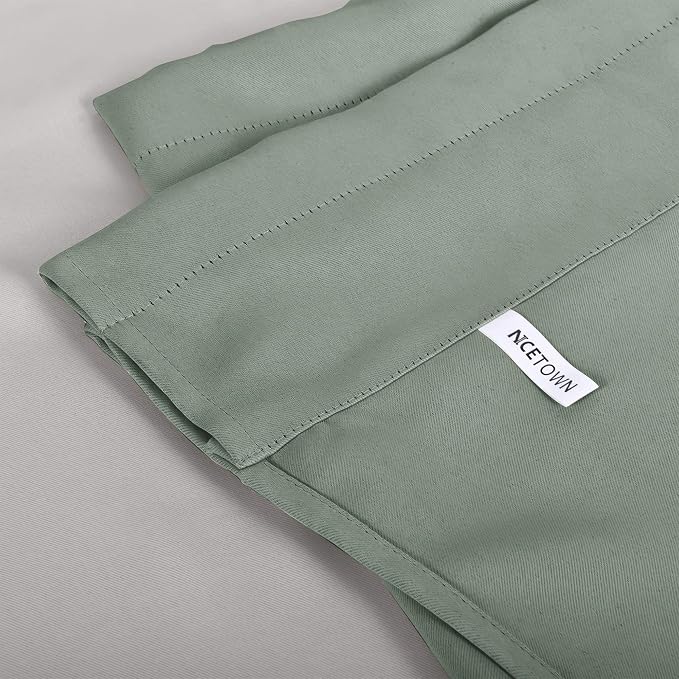 NICETOWN 2 Panels Bedroom Blackout Valance Tier - Image 6