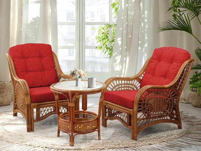 Malibu Lounge Living Accent Armchair Natural Rattan Wicker Handmade Design - Image 6