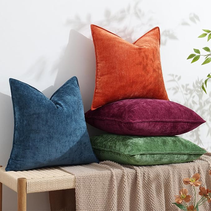 decorUhome Summer Couch Throw Pillow Covers 20x20 Set of 2, Decorative Soft - Image 6