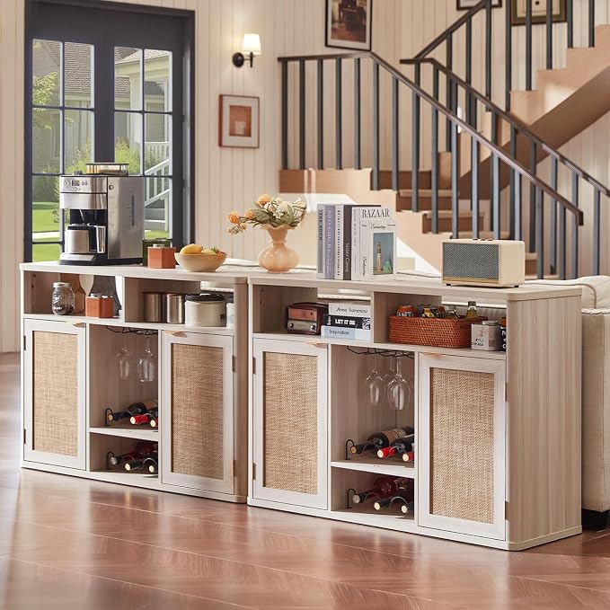 Lerliuo Rattan Wine Cabinet - Image 9